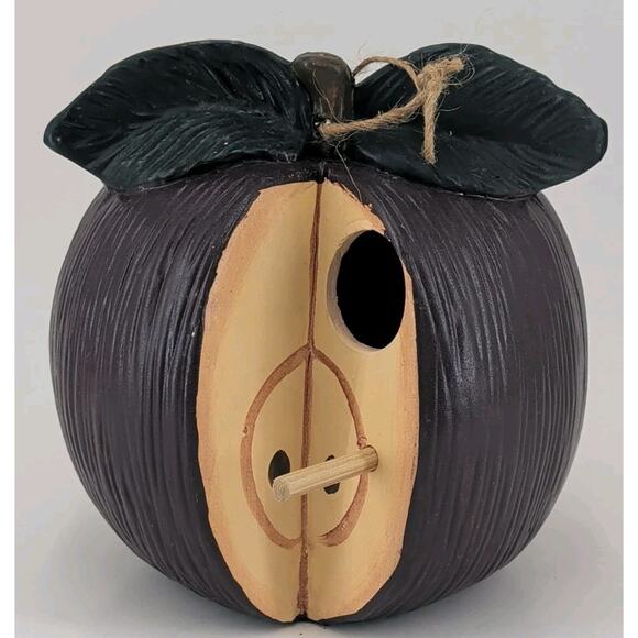 Vintage Nature's Home Collection Apple Ceramic Birdhouse Farmhouse Decor Cabin - Picture 2 of 16